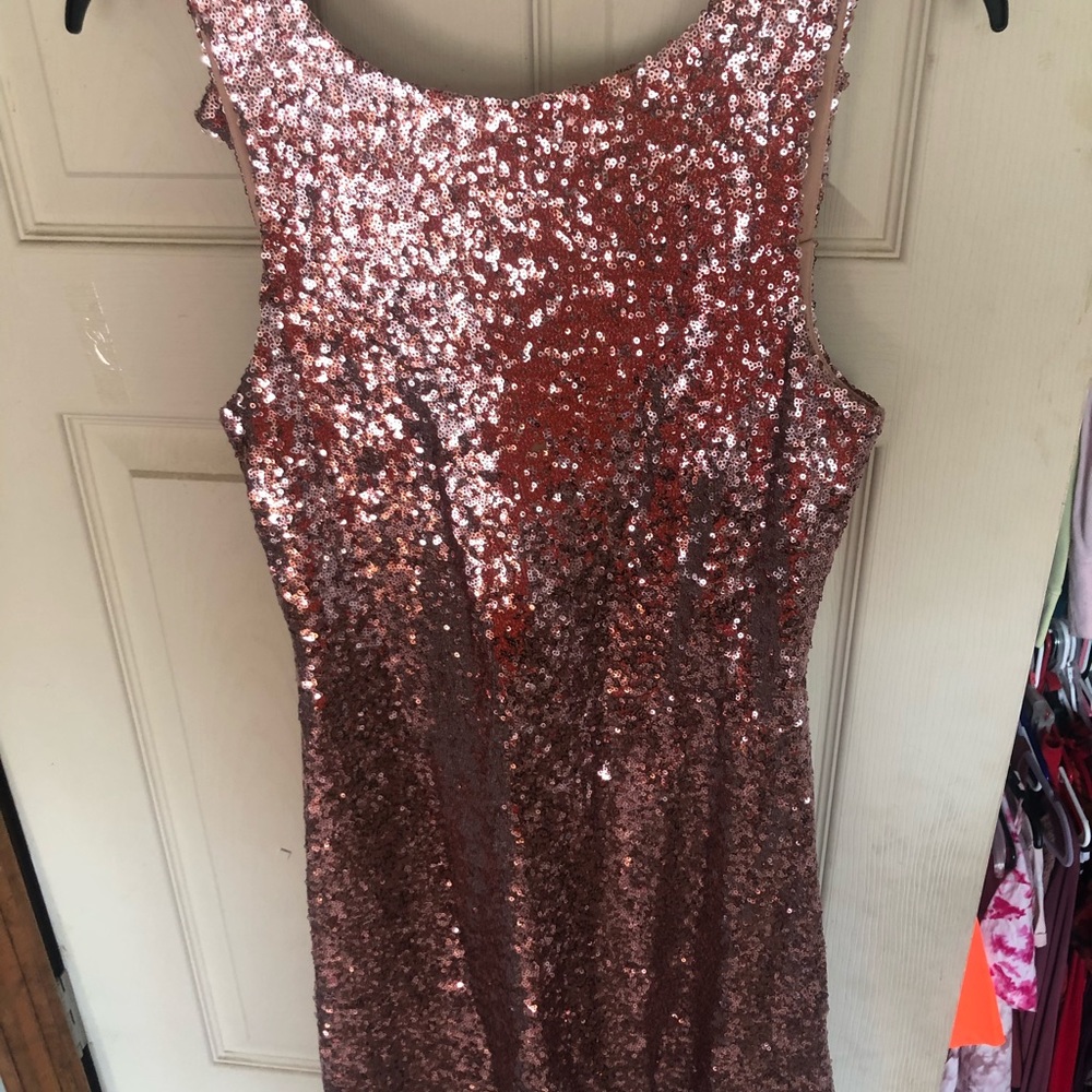 sequence pink dress